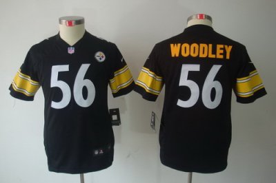 Youth Nike Youth Pittsburgh Steelers #56 Lamarr Woodley Black Limited Jerseys