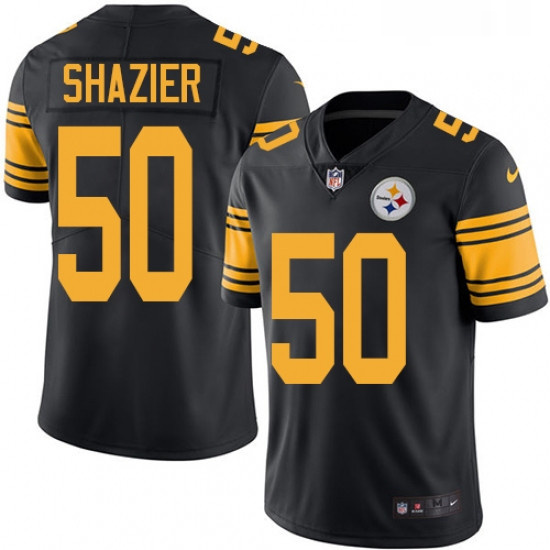 Youth Nike Pittsburgh Steelers 50 Ryan Shazier Limited Black Rush Vapor Untouchable NFL Jersey