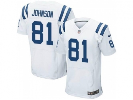 Nike Indianapolis Colts 81 Andre Johnson white Elite NFL Jersey