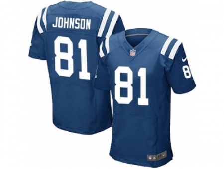 Nike Indianapolis Colts 81 Andre Johnson blue Elite NFL Jersey