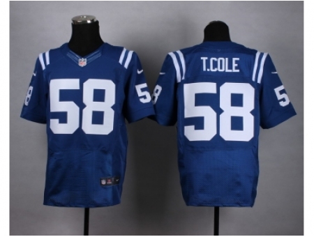 Nike Indianapolis Colts 58 Trent Cole blue Elite NFL Jersey