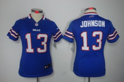 Nike Women Buffalo Bills #13 Johnson Blue Color Limited Jerseys