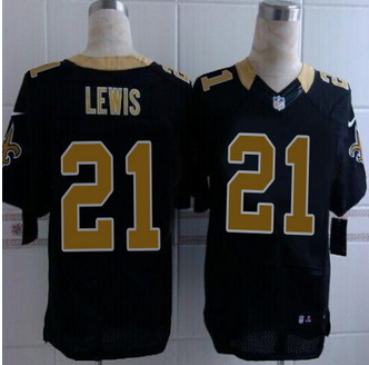 New New Orleans Saints #21 Keenan Lewis Black Team Color Men Stitched NFL Elite