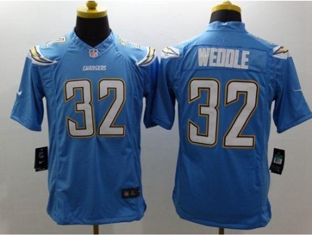 Nike San Diego Chargers 32 Eric Weddle Light Blue Limited NFL Jersey