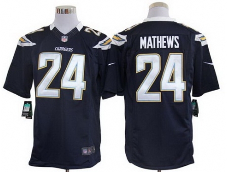 Nike San Diego Chargers 24 Ryan Mathews Dark Blue LIMITED NFL Jersey