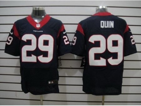 Nike Houston Texans 29 Glover Quin Blue Elite NFL Jersey