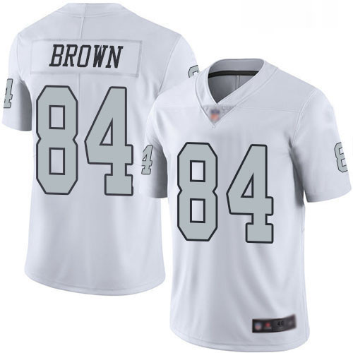 Mens Antonio Brown Limited White Jersey Oakland Raiders Football 84 Jersey Rush Vapor Untouchabel Je