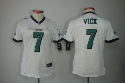 Women Nike Philadelphia Eagles 7# Michael Vick White Color Limited Jerseys