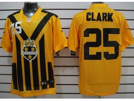 Nike Pittsburgh Steelers 25 Ryan Clark Yellow Elite 1933s Throwback NFL Jersey