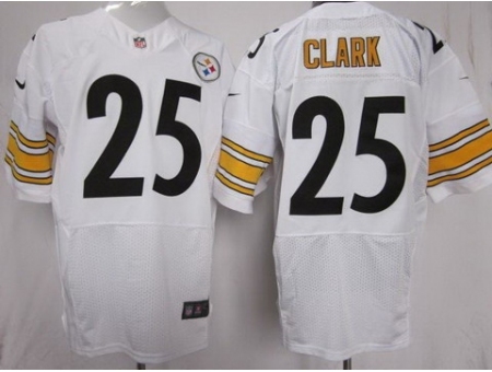 Nike Pittsburgh Steelers 25 Ryan Clark White Elite NFL Jersey