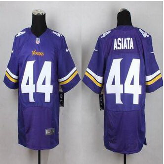 New Minnesota Vikings #44 Matt Asiata Purple Team Color Men Stitched NFL Elite Jersey