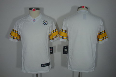 Youth Nike Pittsburgh Steelers Blank White Limited Jerseys