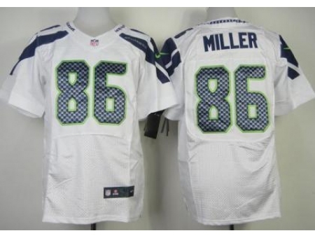 Nike Seattle Seahawks 86 Zach Miller White Elite NFL Jersey