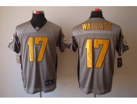 Nike Pittsburgh Steelers 17 Mike Wallace Grey Elite Shadow NFL Jersey