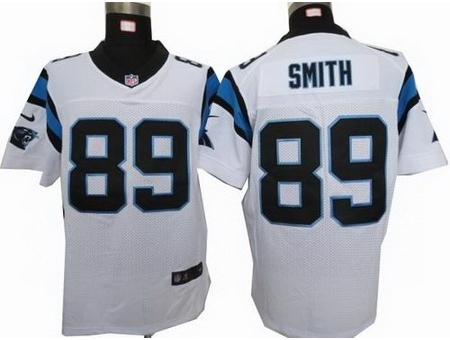 Nike Carolina Panthers 89 Steve Smith white Elite NFL Jersey