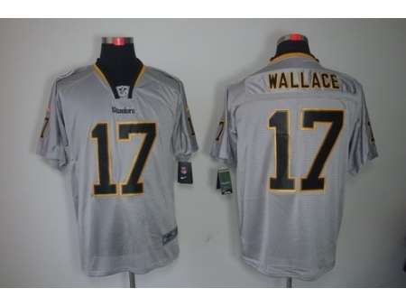 Nike Pittsburgh Steelers 17 Mike Wallace Grey Elite Lights Out NFL Jersey