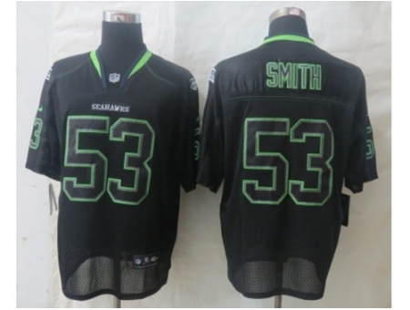 Nike Seattle Seahawks 53 Malcolm Smith Black Elite Lights Out NFL Jersey