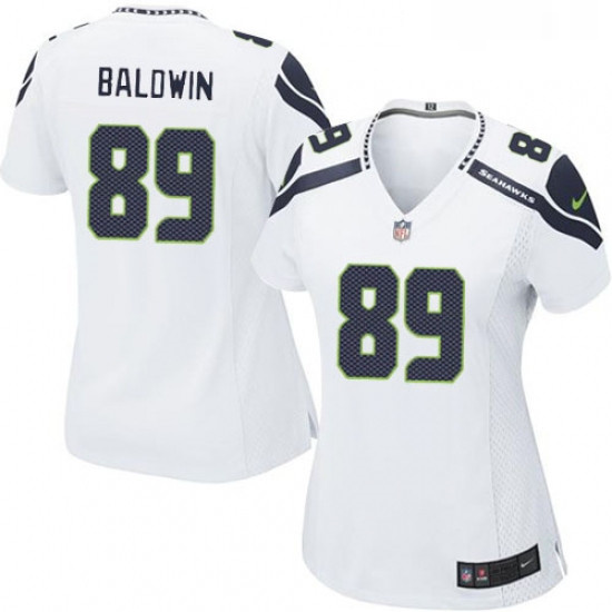 Womens Nike Seattle Seahawks 89 Doug Baldwin Game White NFL Jersey