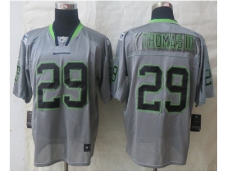 Nike Seattle Seahawks 29 Earl Thomas III Grey Elite Lights OutN FL Jersey