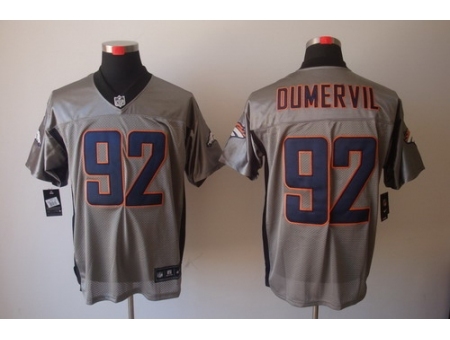 Nike Denver Broncos 92 Elvis Dumervil Grey Elite Shadow NFL Jersey