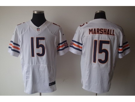 Nike chicago bears 15 brandon marshall White Elite NFL Jersey