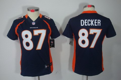 Women Nike Denver Broncos 87 Decker Blue Color[NIKE LIMITED Jersey]