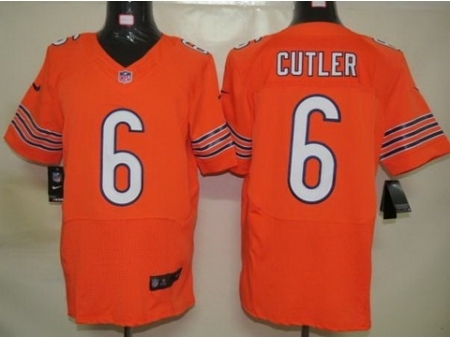 Nike Chicago Bears 6 Jay Cutler Orange Elite NFL Jersey