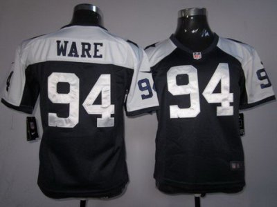 Youth Nike Dallas Cowboys #94 Ware Blue Thankgivings Nike NFL Jerseys