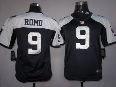 Women Nike Dallas Cowboys #9 Romo Blue Thankgivings Nike NFL Jerseys