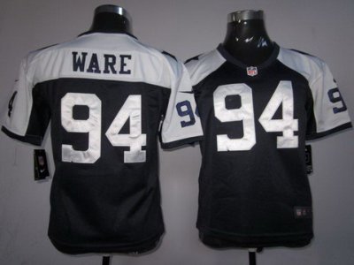 Women Nike Dallas Cowboys #94 Ware Blue Thankgivings Nike NFL Jerseys