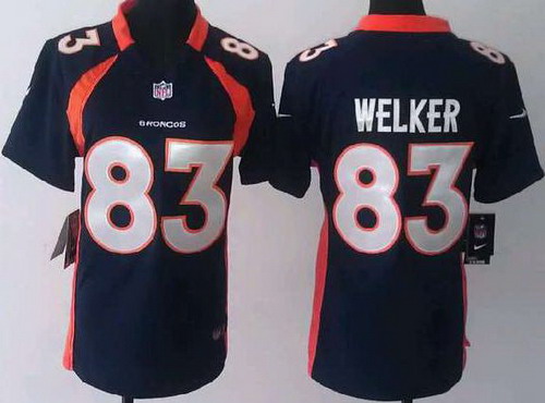 Women Nike Denver Broncos 83 Wes Welker Blue NFL Jerseys