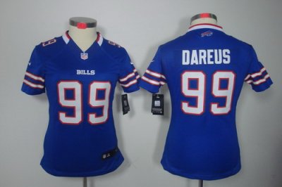 Women Nike Buffalo Bills 99 Marcell Dareus Blue Color Limited Jerseys