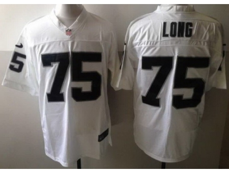 Nike Oakland Raiders 75 Howie Long White Elite NFL Jersey