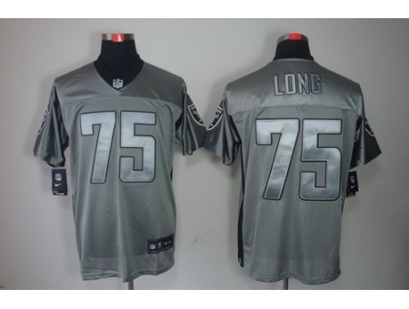 Nike Oakland Raiders 75 Howie Long Grey Elite Shadow NFL Jersey