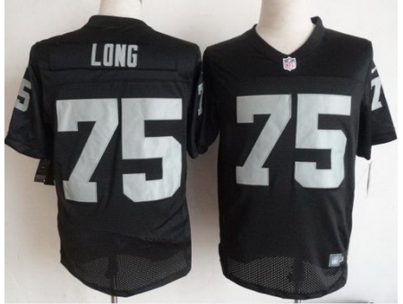 Nike Oakland Raiders 75 Howie Long Black Elite NFL Jersey