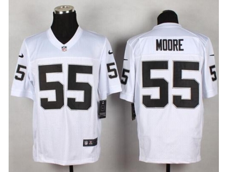 Nike Oakland Raiders 55 Sio Moore White Elite NFL Jersey