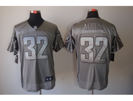 Nike Oakland Raiders 32 Marcus Allen Grey Elite Shadow NFL Jersey