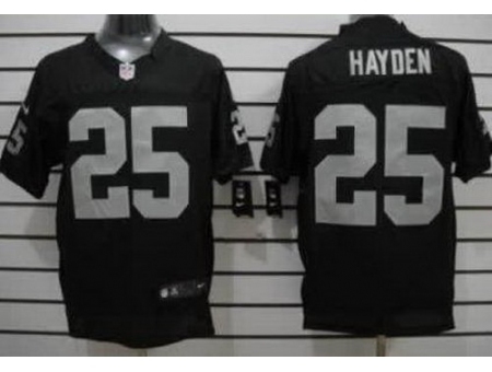 Nike Oakland Raiders 25 D.J. Hayden Black Elite NFL Jersey