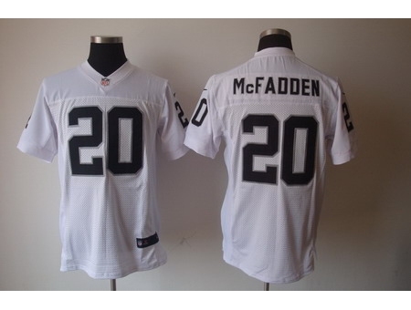 Nike Oakland Raiders 20 Darren McFadden White Elite NFL Jersey