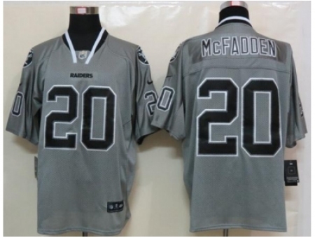 Nike Oakland Raiders 20 Darren McFadden Grey Elite Lights out NFL Jersey