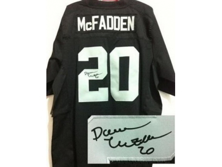 Nike Oakland Raiders 20 Darren McFadden Black Elite Signed NFL Jersey