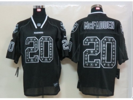 Nike Oakland Raiders 20 Darren McFadden Black Elite Lights Out Fashion NFL Jersey