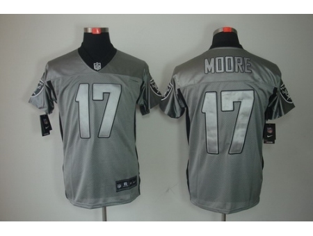 Nike Oakland Raiders 17 Denarius Moore Grey Elite Shadow NFL Jersey