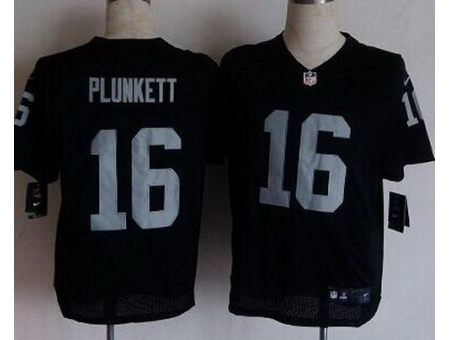 Nike Oakland Raiders 16 Jim Plunkett Black Elite NFL Jersey