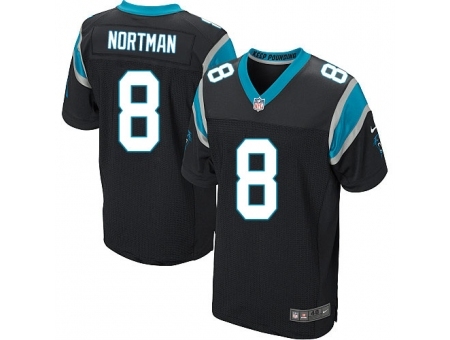 Nike Carolina Panthers 8 Brad Nortman Black Elite NFL Jersey