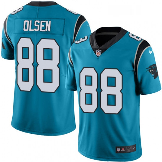 Mens Nike Carolina Panthers 88 Greg Olsen Blue Alternate Vapor Untouchable Limited Player NFL Jersey