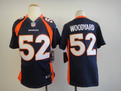 Nike Youth Denver Broncos #52 Wesley Woodyard Blue Jerseys