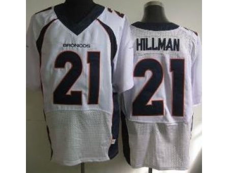 Nike Denver Broncos 21 Ronnie Hillman White Elite NFL Jersey