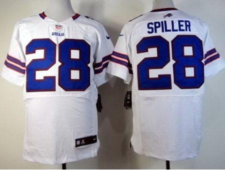 Nike Buffalo Bills 28 C.J. Spiller White Elite NFL Jersey