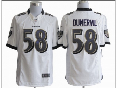 Nike Baltimore Ravens 58 Elvis Dumervil white Limited NFL Jersey